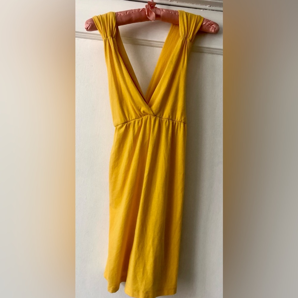 Splendid Yellow Cross Back Long Tank Top